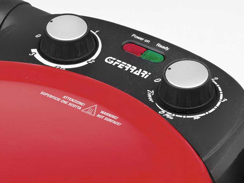 G3 Ferrari Pizzeria Snack Napoletana EVO Rojo - Horno el&eacute;ctrico para pizza - Piedra refractaria
