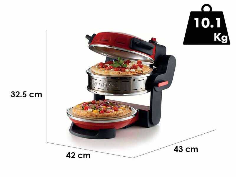 Ariete Pizzeria Rosso 0927/00 - Horno para pizzas el&eacute;ctrico doble