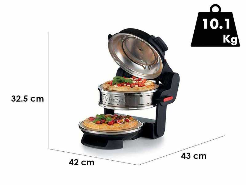 Ariete Pizzeria Nero 0927/01 - Horno el&eacute;ctrico para pizzas doble