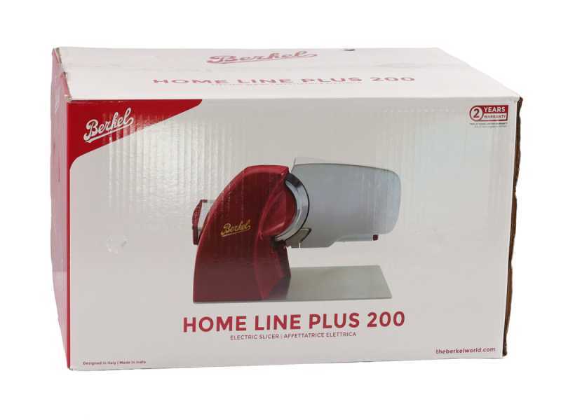 Berkel Home Line Plus 200 Rojo Mate - Cortadora de fiambre con cuchilla de 195 mm