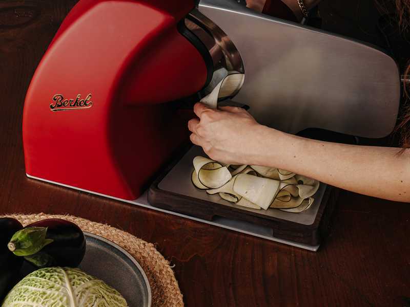 Berkel Home Line Plus 200 Rojo Mate - Cortadora de fiambre con cuchilla de 195 mm