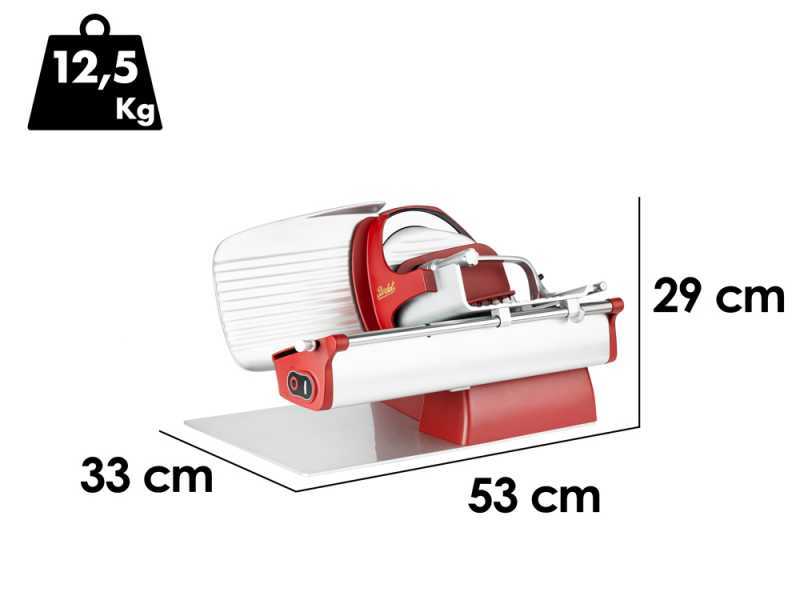 Berkel Home Line Plus 200 Rojo Mate - Cortadora de fiambre con cuchilla de 195 mm