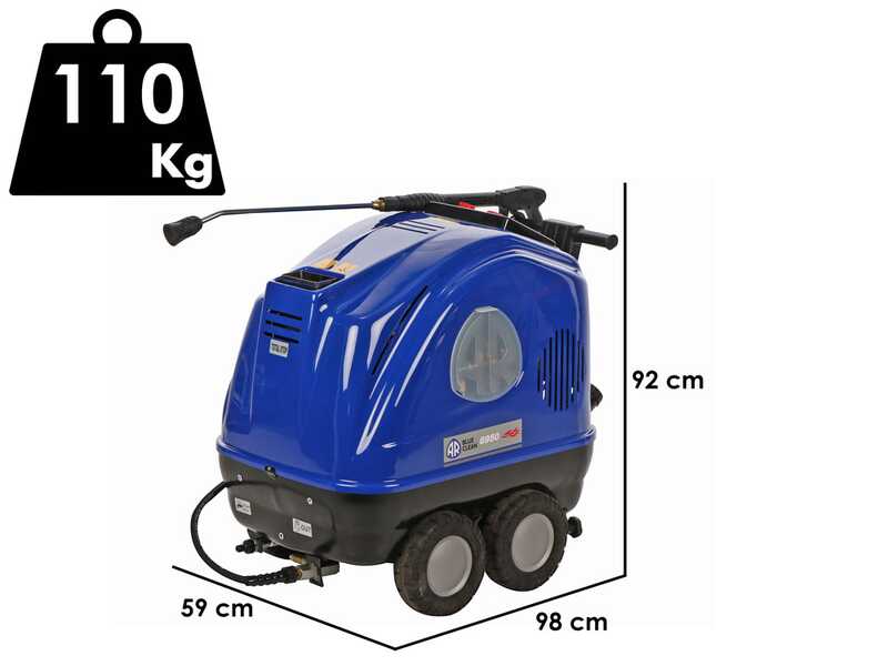Annovi &amp; Reverberi 6950 - Hidrolimpiadora de agua caliente - 180 bar - 900 l/h