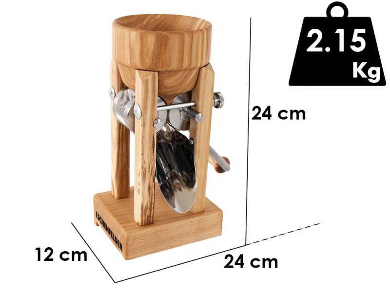 Eschenfelder e1210 150g - Molino manual de mesa de Fresno con rodillos de acero inoxidable