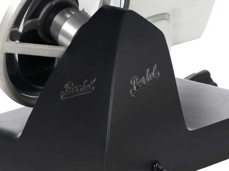 Berkel Red Line 250 Negro Mate - Cortadora de fiambre profesional con cuchilla de acero de 250 mm