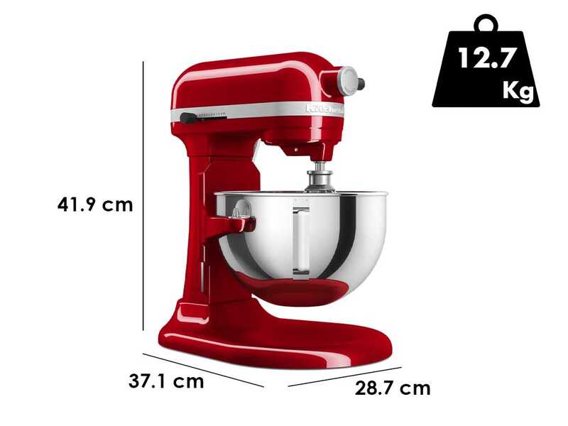 KitchenAid Heavy Duty 5KSM55SXX-EER Roja - Amasadora Planetaria