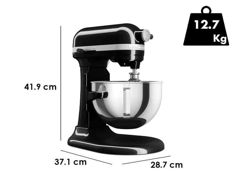 KitchenAid Heavy Duty 5KSM55SXX-EOB Negro &Oacute;nix - Amasadora Planetaria