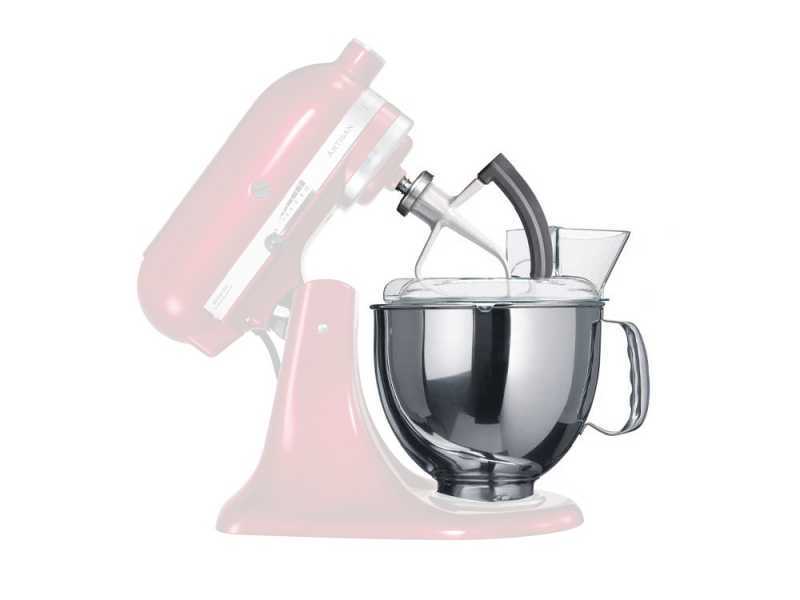 KitchenAid 5KFE5T - Batidor plano con borde de silicona blanco