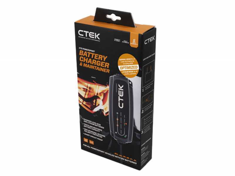 CTEK CT5 PowerSport - Cargador de bater&iacute;as mantenedor autom&aacute;tico - 8 Etapas - 12V 5A