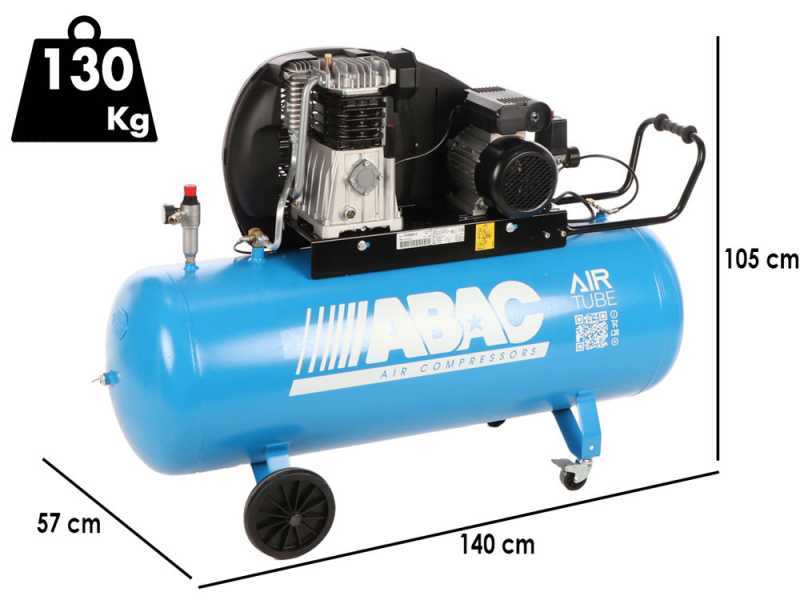 ABAC EXP A49B 200 CM3 - Compresor de aire el&eacute;ctrico monof&aacute;sico de correa - Motor 3 HP - 200 L