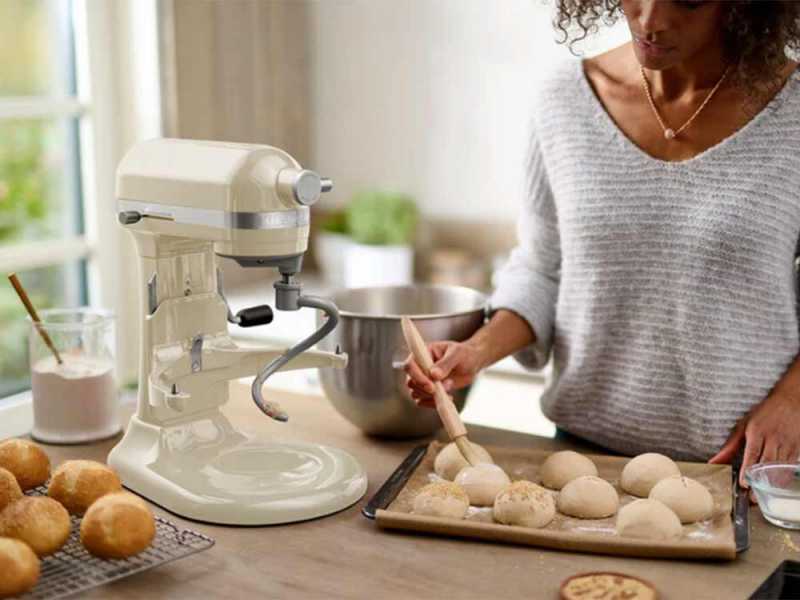 KitchenAid 5KSMBLSD - Gancho amasador plateado