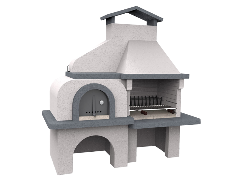 Edilmark Pizza-Party - Barbacoa y horno de obra para le&ntilde;a y carb&oacute;n