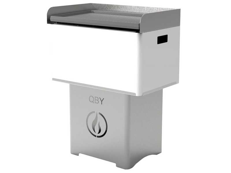 Linea VZ QBY blanco - Barbacoa pirol&iacute;tica de pellets port&aacute;til