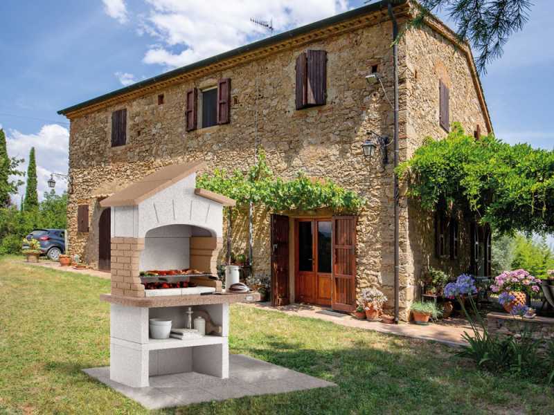 Palazzetti Lido - Barbacoa de obra para le&ntilde;a y carb&oacute;n