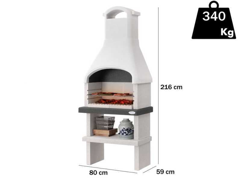 Palazzetti Dany - Barbacoa de obra para le&ntilde;a y carb&oacute;n