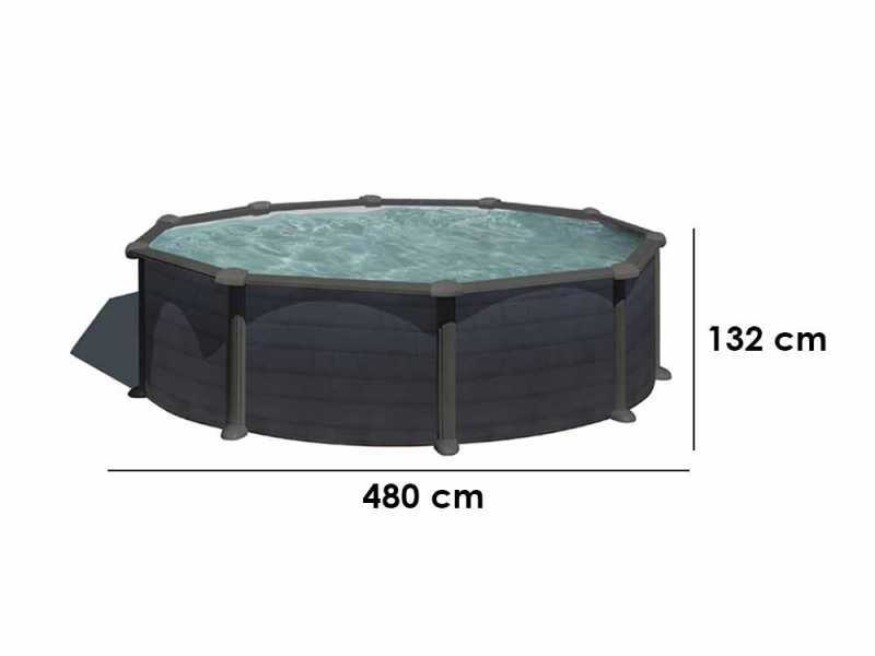 Gre Granada Redonda &Oslash;460 x 132 cm - Piscina desmontable de acero