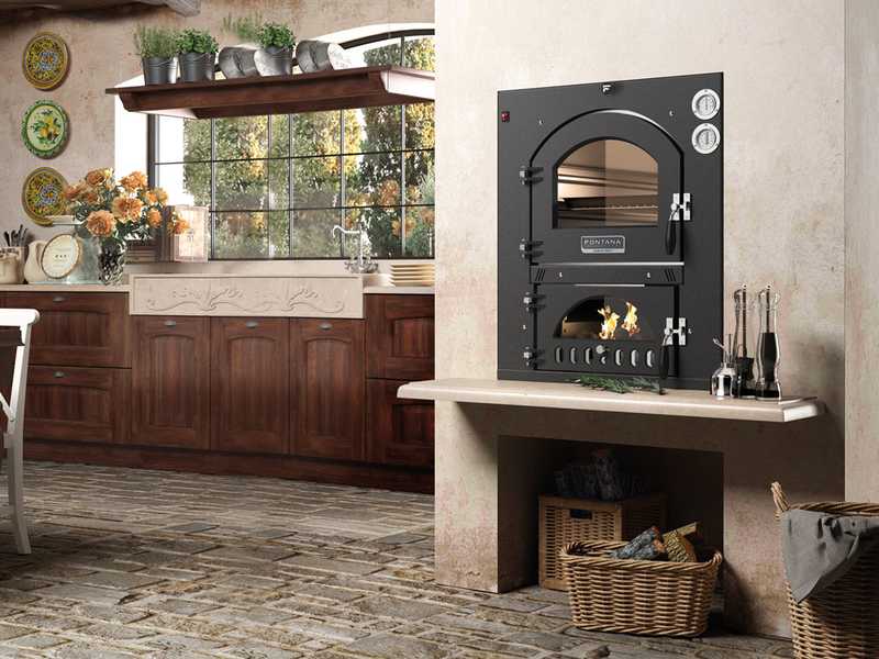 Fontana INC80X45QV - Horno de le&ntilde;a de empotrar
