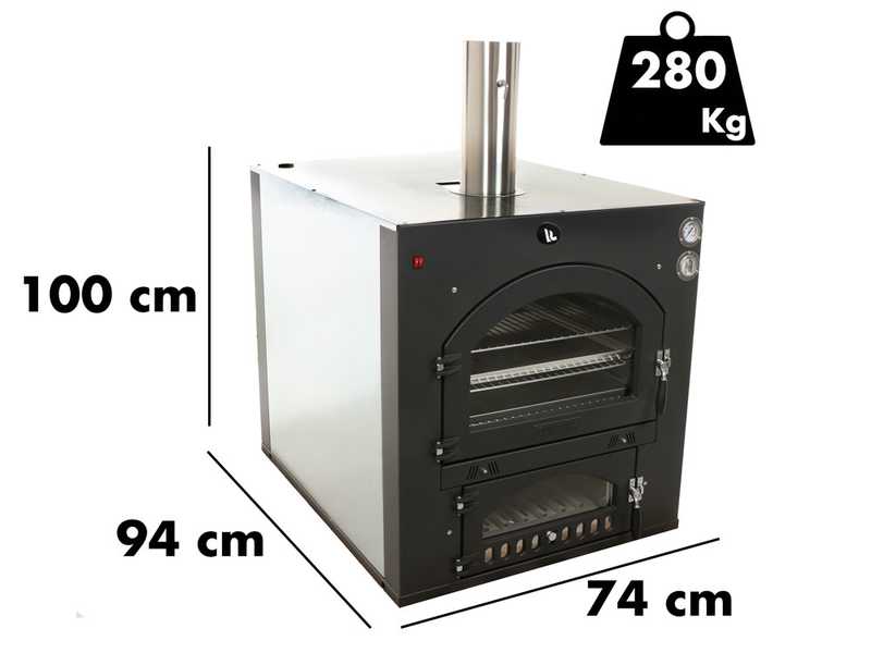 Fontana INC80X45QV - Horno de le&ntilde;a de empotrar