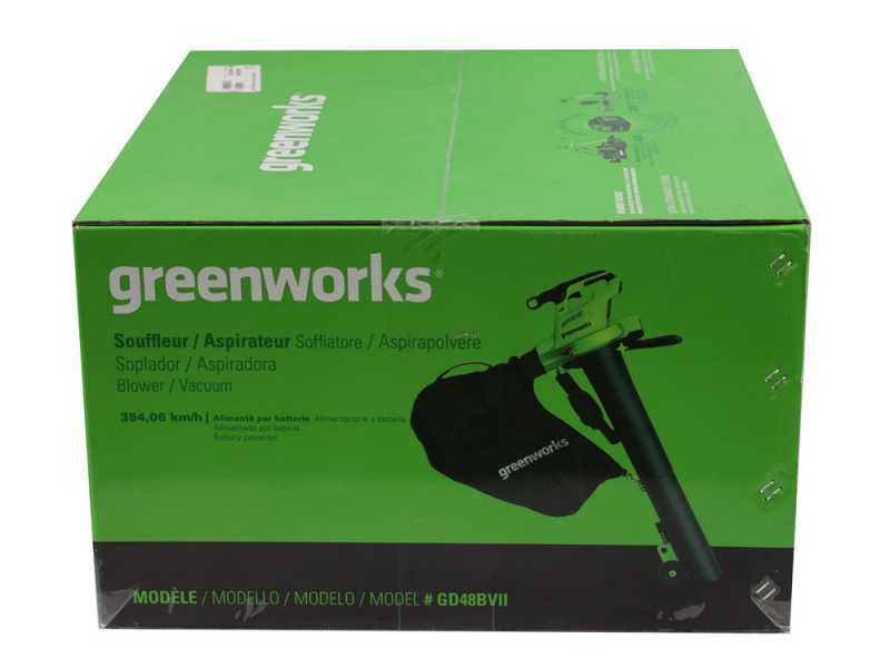 Greenworks GD48BVII - Soplador - Aspirador de bater&iacute;a - 48V - BATER&Iacute;A Y CARGADOR NO EST&Aacute;N INCLUIDOS