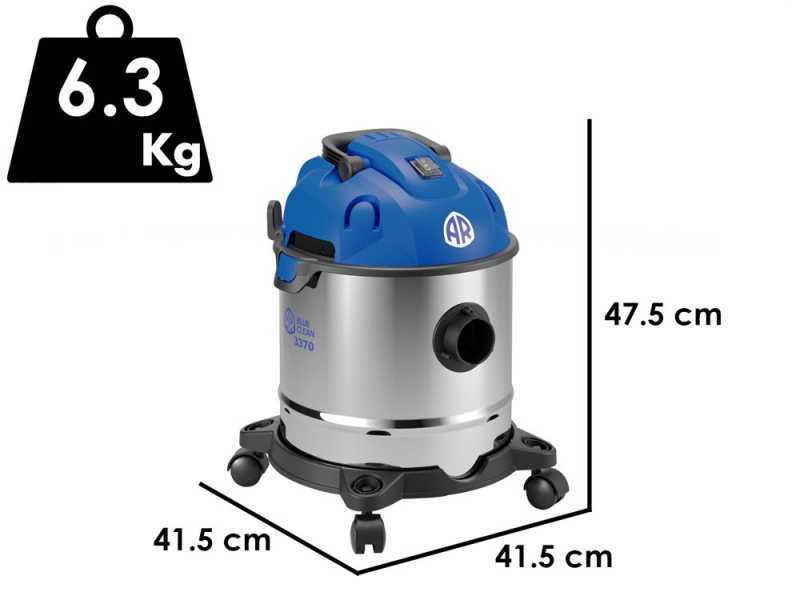 Annovi &amp; Reverberi AR3370 - Aspirador de l&iacute;quidos y s&oacute;lidos - Bid&oacute;n Inox 20 l - 1400W