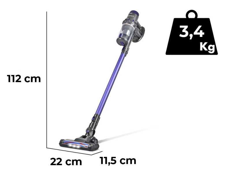 G3 Ferrari Stardust 22V - Escoba el&eacute;ctrica sin cable recargable - Bater&iacute;a de litio 22.2 V