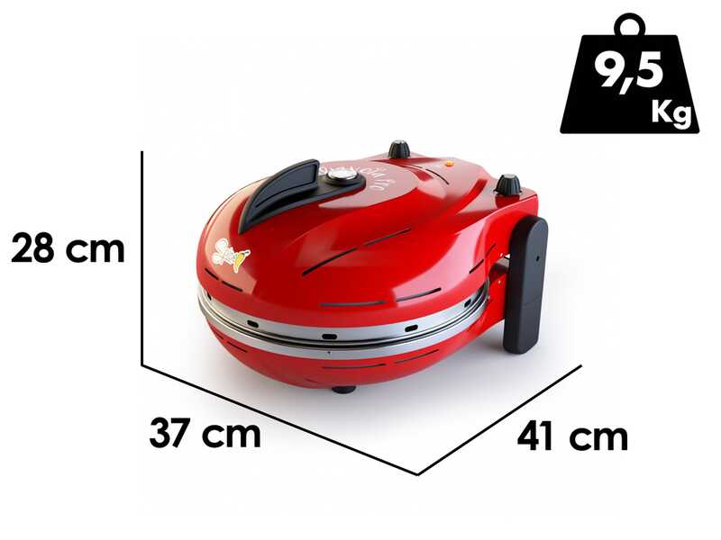 Spice Electronics Diavola Pro V 2.0 Rojo - Horno el&eacute;ctrico para pizzas - Piedra Biscotto di Casapulla