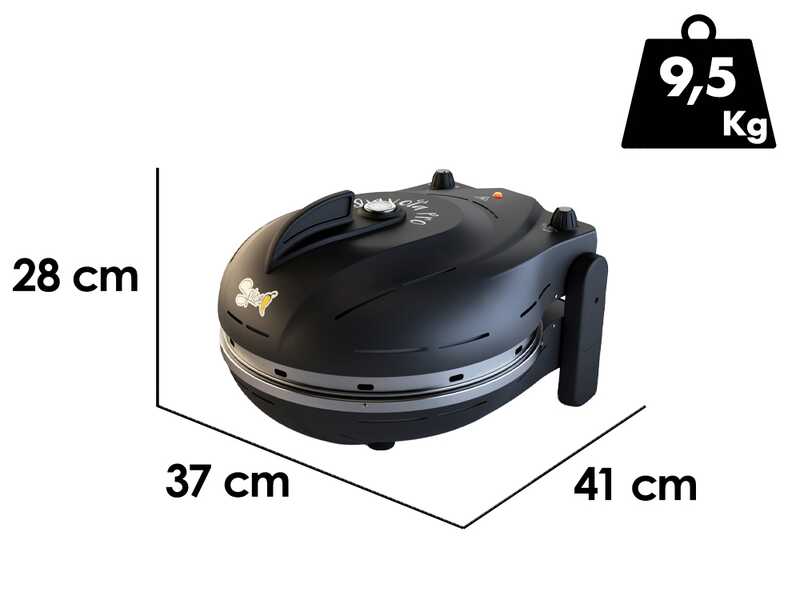 Spice Electronics Diavola Pro V 2.0 Negro - Horno el&eacute;ctrico para pizza - Piedra Biscotto di Casapulla