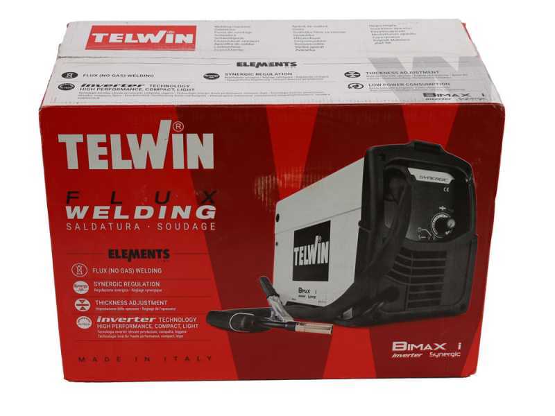 Telwin Bimax 140i Synergic - Soldadora inverter de hilo FLUX (no GAS), corriente continua (DC)