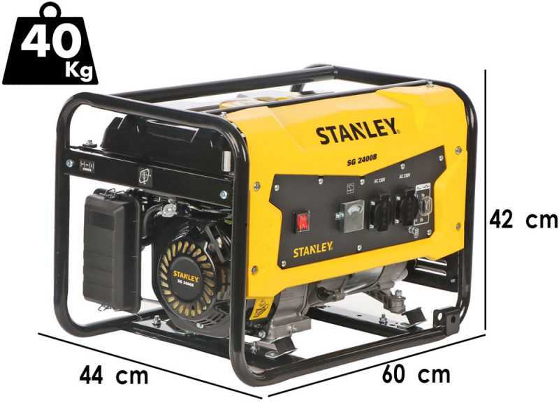 Stanley SIG 2400B - Generador de corriente de gasolina - AVR 2.3kW Monof&aacute;sico