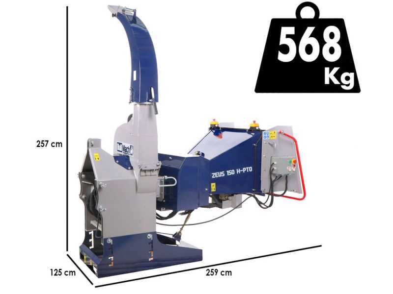 BullMach ZEUS 150 H-PTO - Biotrituradora para tractor - Con rodillos de arrastre con control hidr&aacute;ulico
