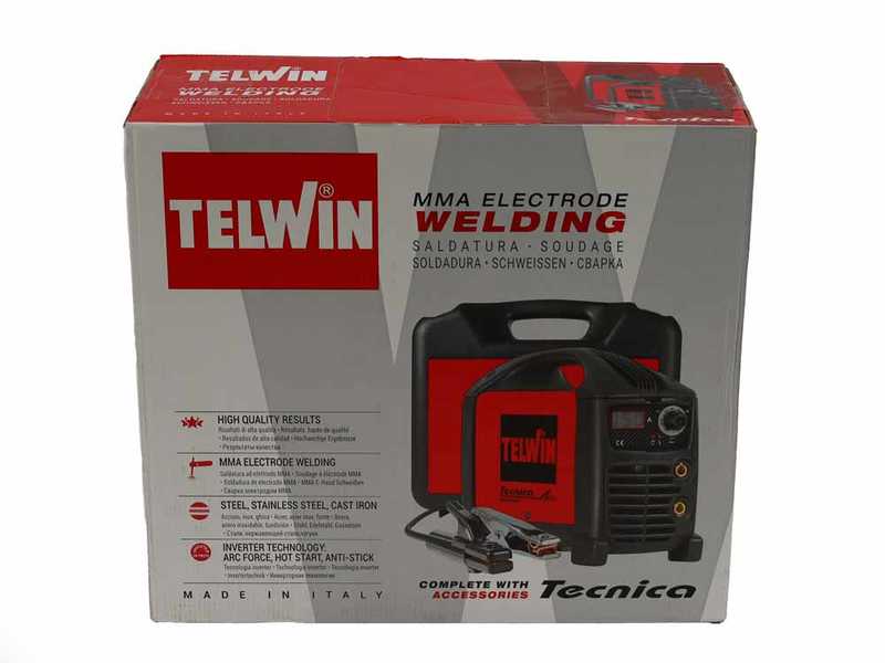 Telwin Tecnica 171/S - Soldadora inverter (MMA, TIG) + Malet&iacute;n, corriente continua (DC)