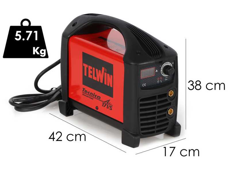 Telwin Tecnica 171/S - Soldadora inverter (MMA, TIG) + Malet&iacute;n, corriente continua (DC)