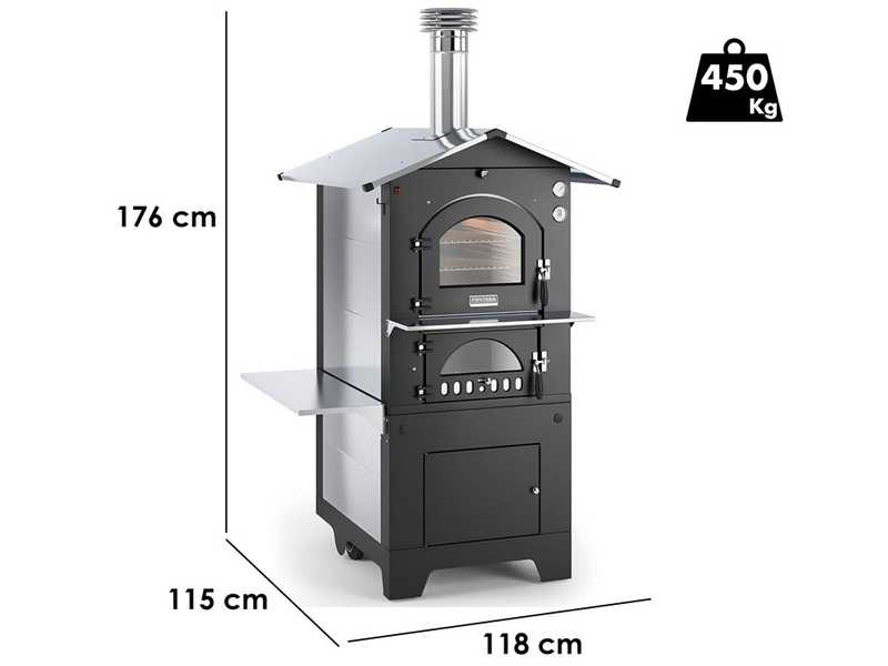 Fontana Gusto - Horno de le&ntilde;a de exterior 80X65 cm