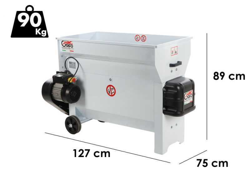 Grifo DVEP30 - Despalilladora el&eacute;ctrica con tolva - Protecci&oacute;n incluida