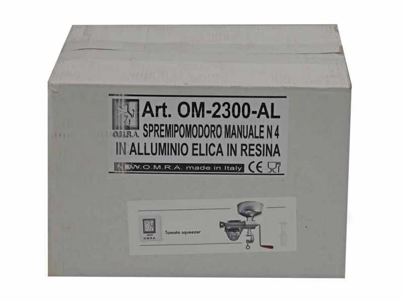 New O.M.R.A OM-2300-AL - Trituradora de tomate manual de aluminio N5