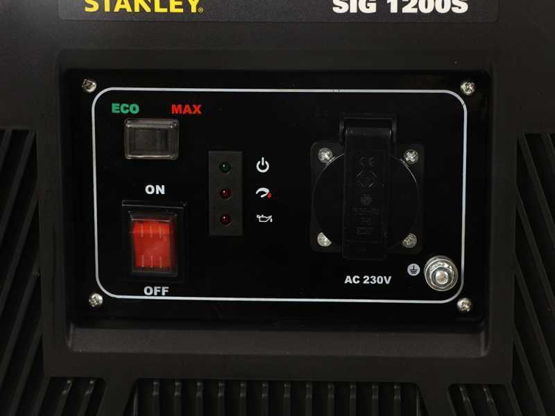Stanley SIG 1200S - Generador de corriente inverter 1,02 kW - Continua 1 kW Monof&aacute;sica