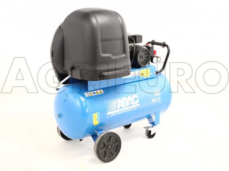 ABAC SILENT A29B 90 CM2 - Compresor de aire el&eacute;ctrico monof&aacute;sico de correa silencioso - Motor 2 HP - 90 L