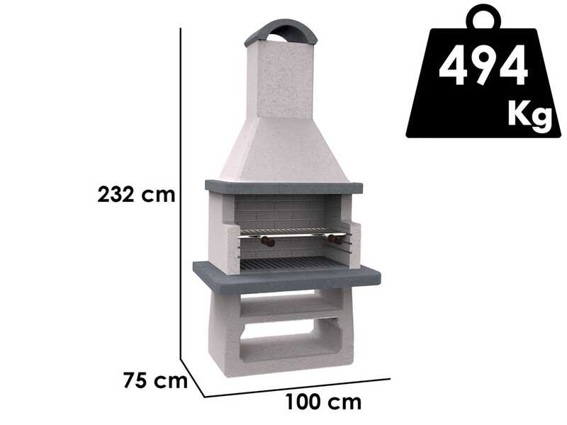 Edilmark GF65 - Barbacoa de obra de carb&oacute;n