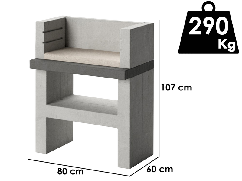 Edilmark Funny - Barbacoa de obra de carb&oacute;n