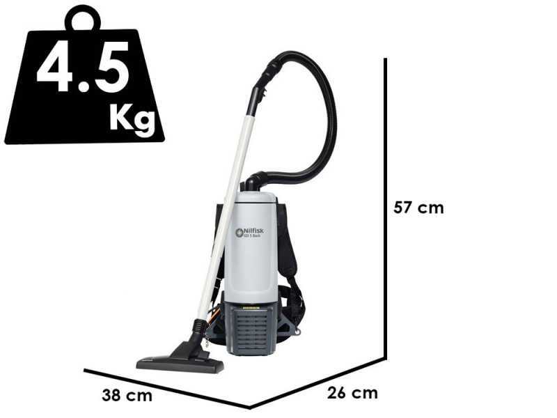 Nilfisk Gd5 Back Hepa Basic EU - Aspirador de mochila profesional - 230V - 780W