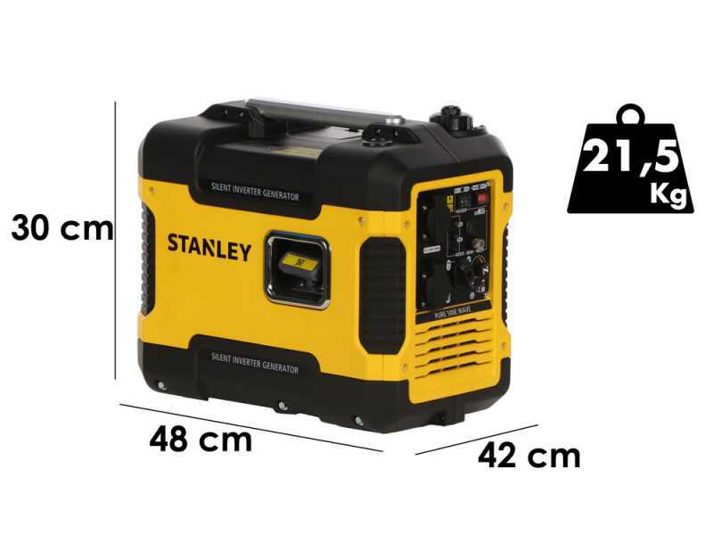 Stanley SIG 1900S - Generador de corriente inverter 1,88 kW - Continua 1.7 kW Monof&aacute;sica