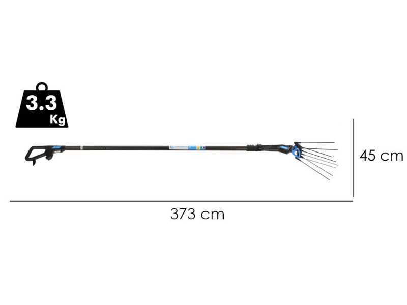 Campagnola MASTER PLUG-IN - P&eacute;rtiga Carbono y Aluminio 185-270 cm - Vareador de aceitunas el&eacute;ctrico de bater&iacute;a