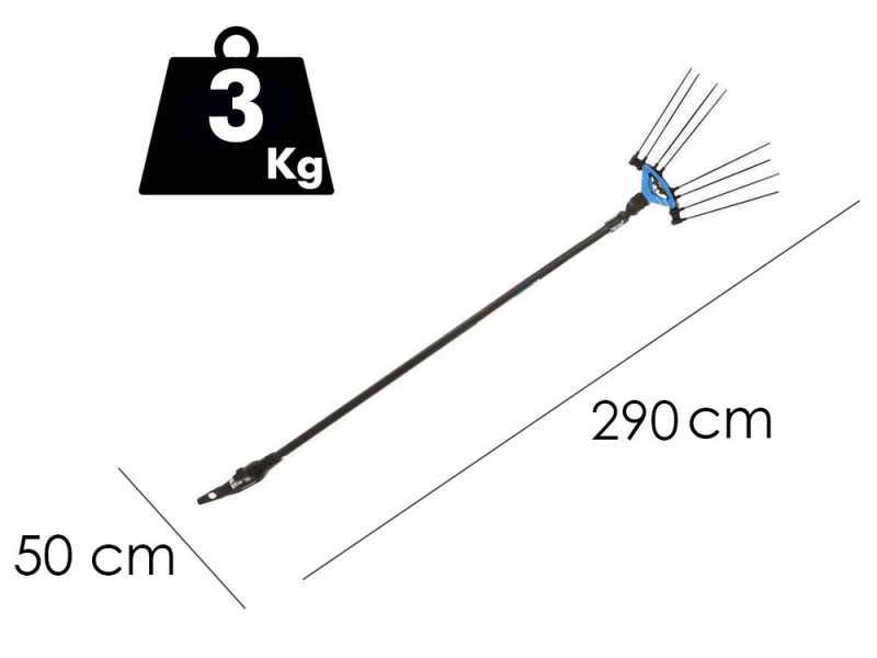 Campagnola Icarus V1 58 - P&eacute;rtiga de carbono 230 cm - Vareador de aceitunas el&eacute;ctrico