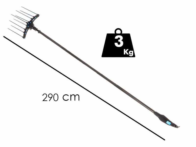 Campagnola HERCULES 58V - P&eacute;rtiga de carbono de 230 cm - Vareador de aceitunas el&eacute;ctrico de bater&iacute;a