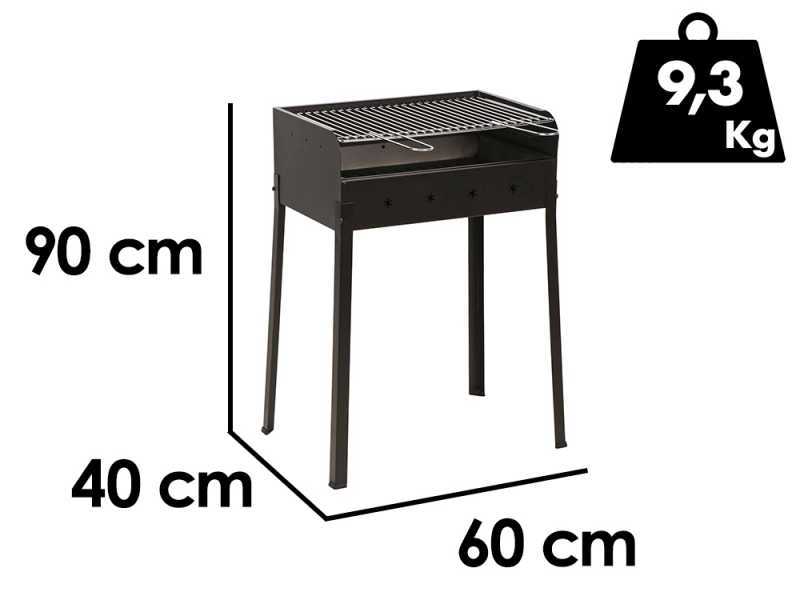 Mille Stella Eco Medium - Barbacoa de carb&oacute;n de hierro artesanal - 57,5x37cm