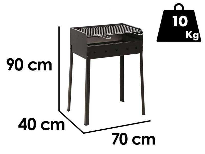 Mille Stella Eco Large - Barbacoa de carb&oacute;n de hierro artesanal - 67,5x37cm