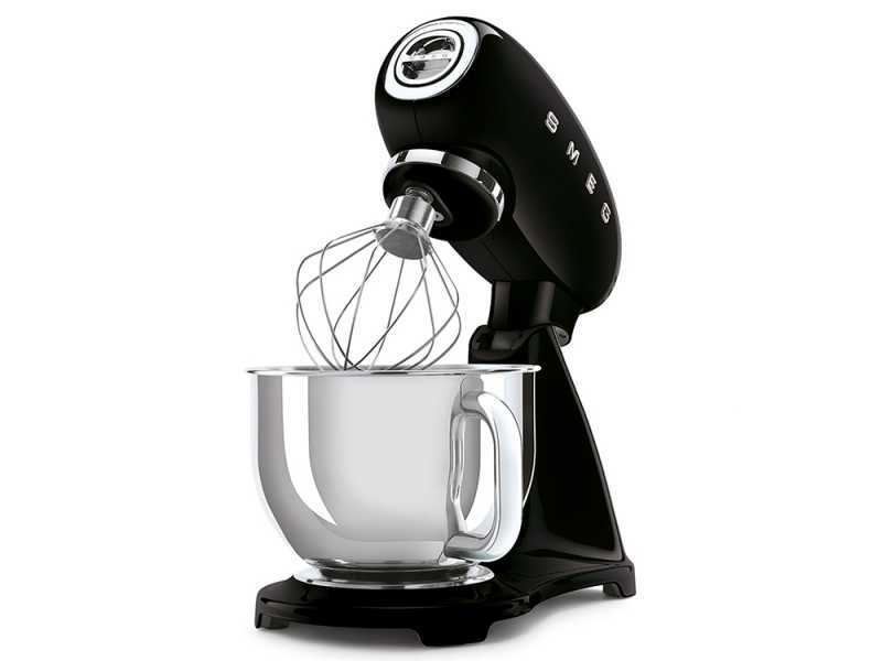 Smeg Full Color Negro - Amasadora Planetaria - Cuba de acero inoxidable de 4,8 litros