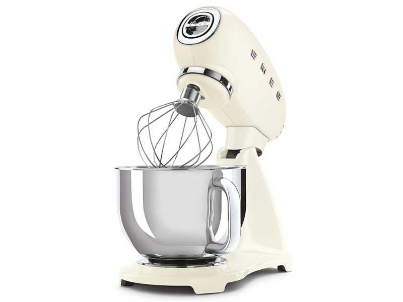 Smeg Full Color Crema - Amasadora Planetaria - Cuba de acero inoxidable de 4,8 litros