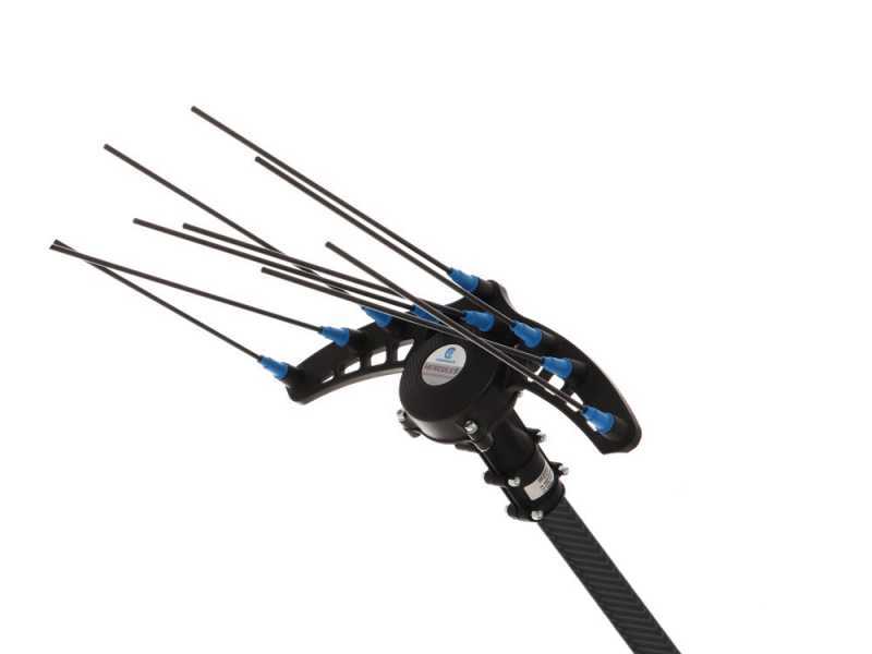 Campagnola Hercules 6 ECO Plug-in - P&eacute;rtiga de carbono de 230 cm - Vareador el&eacute;ctrico de bater&iacute;a - 21V 5Ah