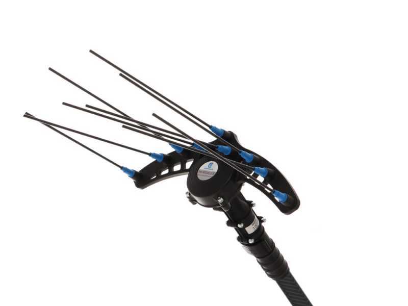 Campagnola Hercules 6 ECO Plug-in - p&eacute;rtiga de carbono de 150-220 cm - Vareador el&eacute;ctrico de bater&iacute;a - 21.6V 5Ah